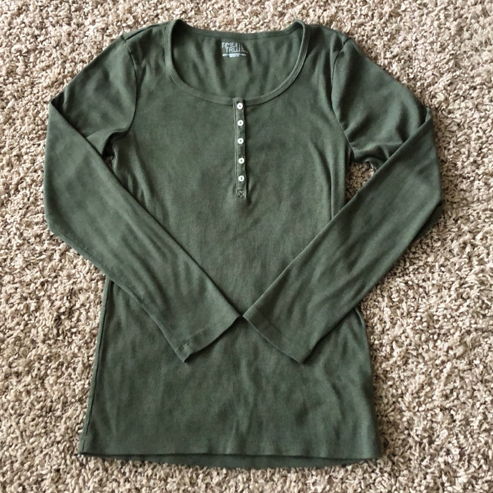 Green Henley top